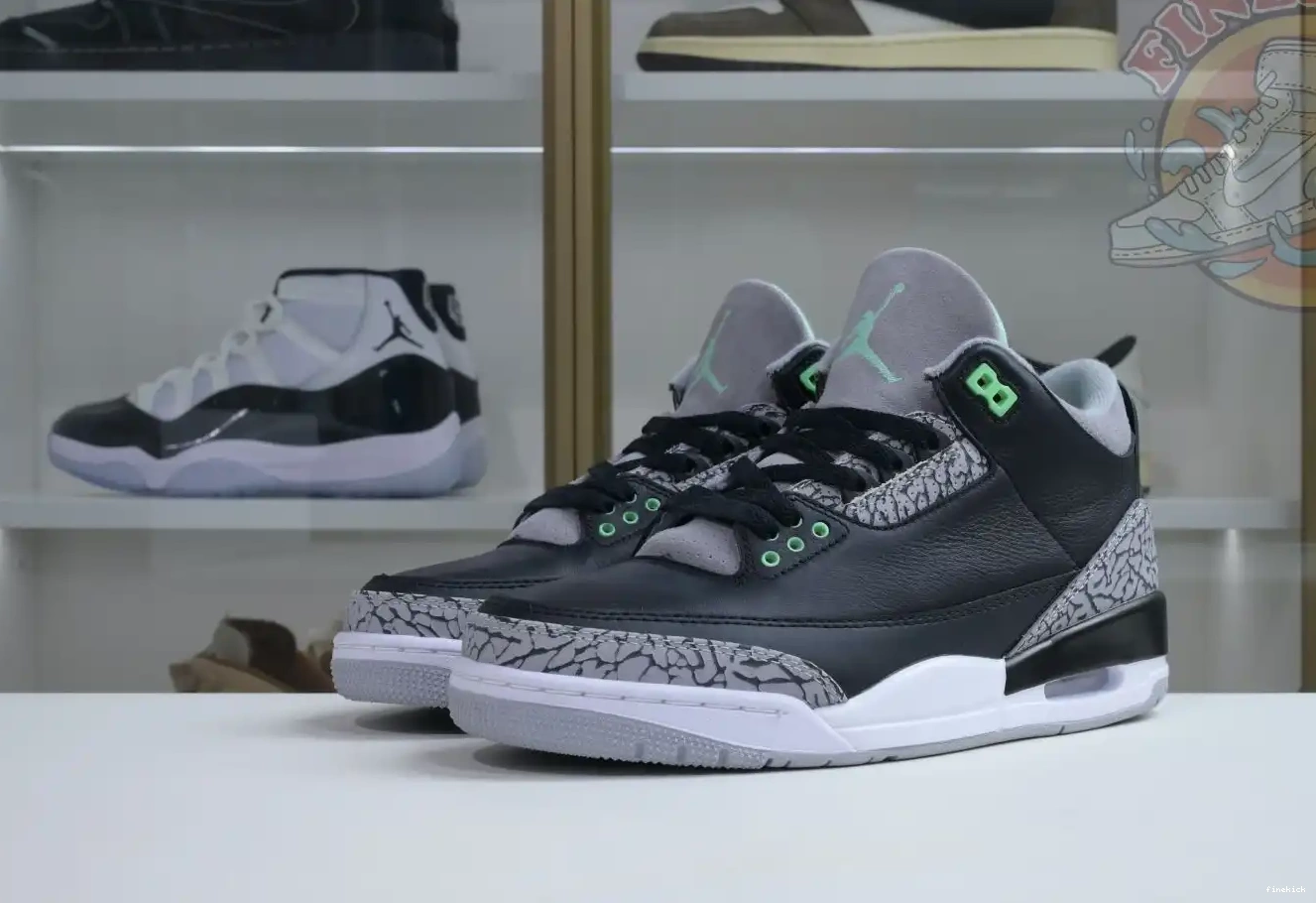 Green Glow Air Jordan 3 0613